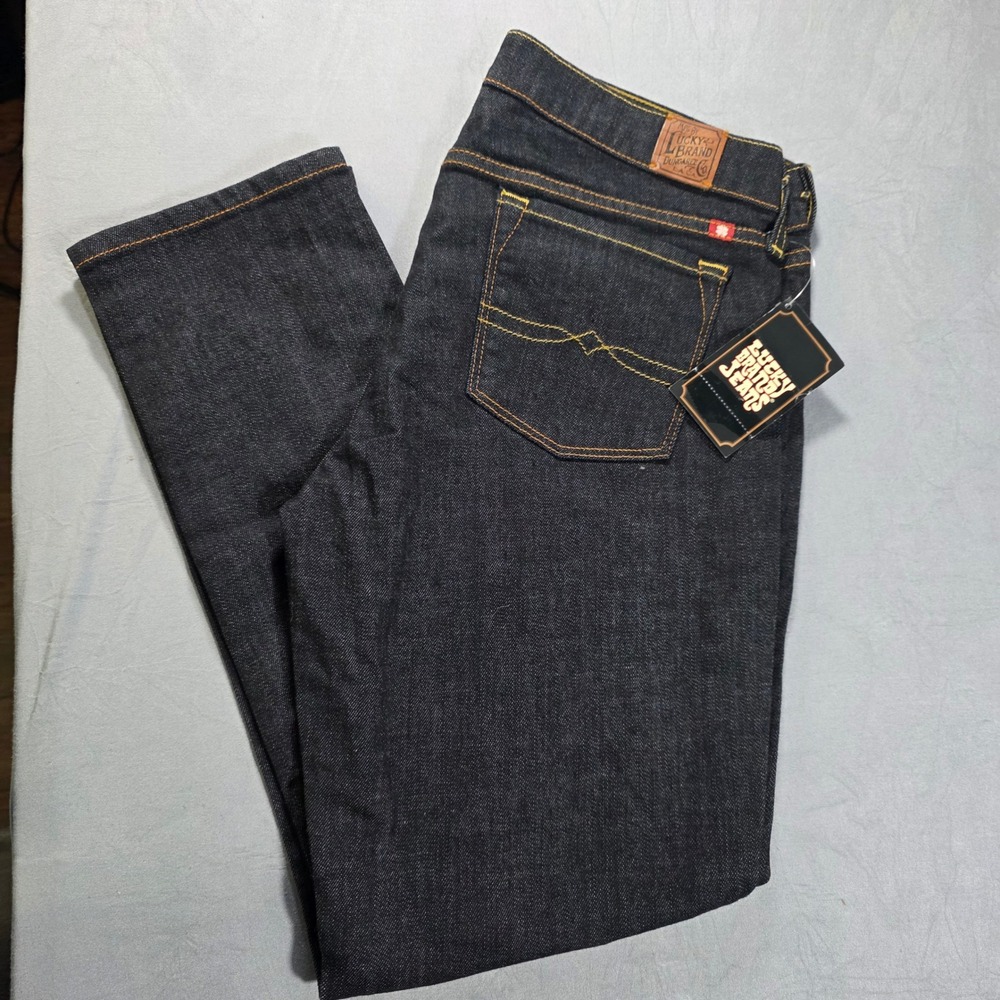 Lucky Brand Womens Dark Wash Zoe Skinny Ankle Zip Crop Jeans 10 (30) New